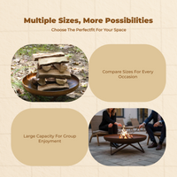 Portable Steel Fire Pit, Wood Burning, Outdoor Use