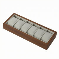 Wooden Watch Box Wood-Grain Watch Display Box Open-Top