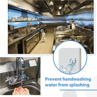 2-Pack Wall-Mounted Sink Splash Guard Metal Side Splash Shield
