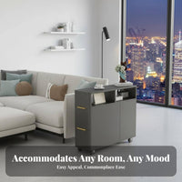 Slim Gap Cabinet Space-Saving Mobile End Table Modern Minimalist design