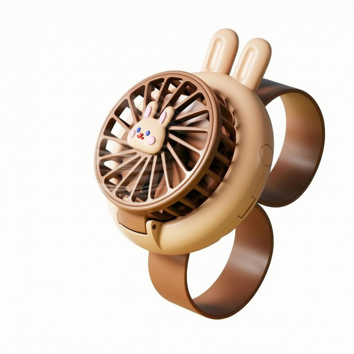 Three-Speed USB Rechargeable Wrist Fan Circular Grille Children's Wrist Fan Glossy Finish Personal Cooling Device Compact
