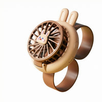 Three-Speed USB Rechargeable Wrist Fan Circular Grille Children's Wrist Fan Glossy Finish Personal Cooling Device Compact