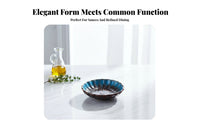 Flower-Shaped Ceramic Plate, Wasabi Dish, Minimalist Japanese Tableware