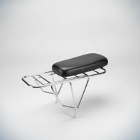 Passenger Seat Cushion with Mounting Base Faux Leather Bike Rear Seat Cushion with Hook and Loop Strap Bike Rack Pad Padded