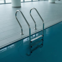 Stainless Steel Pool Ladder Rust-Resistant Pool Ladder with Non-Slip Steps Easy to Install for Homeowners
