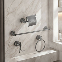 4 Pieces Lavatory Hardware Set Wall-Mounted Lavatory Accessories Set Easy to Install Toilet Paper Holder