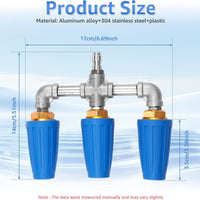 High Pressure Water Gun with Four Rotating Nozzles, 4000 PSI