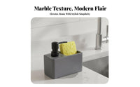Soap Dispenser Sponge Holder 200ml Capacity Kitchen Sink Holder Countertop Pump Bottle Refillable Household Storage for Bathroom