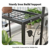 3-Tier Step Planter Holder Multitier Design 3-Tier Ladder Rack Floor-Standing