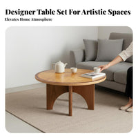 Arched Leg Side Table Distinctive Moon Bridge Base Household Furniture Designer Piece Sofa Associate for Living Room, Bedroom