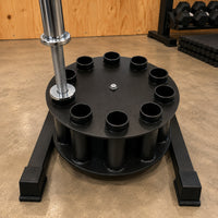 Barbell Rack Space-Saving Design Rotating Barbell Rack Rust-Resistant Finish