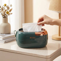 Tissue Box and Napkin Holder for Home Office, Light Luxury PET Material Box of Tissues, Modern Minimalist Style for Living Room, Wall-Mounted