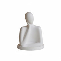 Nordic Human Sculpture Minimalist Family Statue Pensive Person Ornament for Living Room, Entryway, Bookshelf