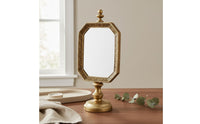 Tabletop Mirror Stand Vintage-Design Ornate Mirror Stand Embossed