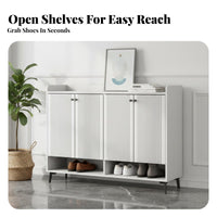 Tilting Drawer Shoe Cabinet Modern design Home Furniture Space-Saving Hidden Storage for Families, Homeowners