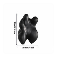 Black Abstract Sculpture Luxury Accent Biomorphic Art Figurine Unique Design