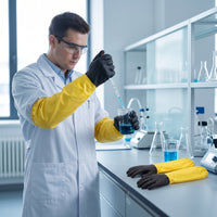 Gloves with Long Cuff Waterproof Resistant Gloves Heavy-Duty for Industrial Cleaning