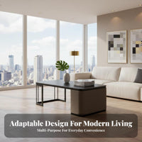2 Pieces Minimalist design Nesting Stand Set Modern Look Coffee Table Space-Saving Home Furniture abrasionResistant for Homeowners, Apartment Dwellers, Office Managers, Small Spaces, Lounge, Reception Area