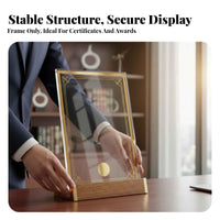 Long-Lasting Acrylic Certificate Holder Polished Edges A4 Document Display Stand Easy Assembly for Schools, Desk, Retail Shop