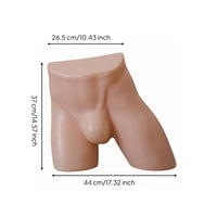Men's Underwear Display Form Smooth Male Lower-Torso Mannequin Untextured Underwear Display Mannequin