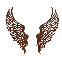 Openwork Angel Feathers Wall Decor Sheet Metal Wall Art Layered Feather Shapes for Home