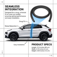 Flexible Car Seal Strip, Universal Rubber Seal Strip for Sedans, Dustproof Car D #variant:B-pillar (0.8 meter * 2 pieces)