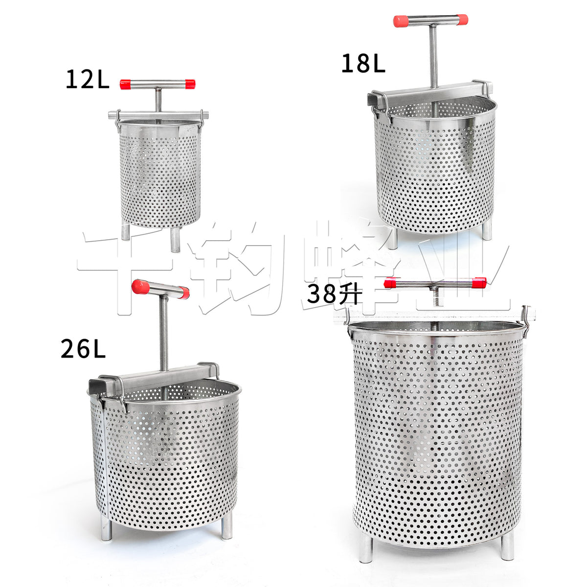 Greek Yogurt Strainer, 38L, Stainless Steel, with Spring Press