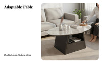 2 Pieces Nesting Coffee Table Set Light Luxury Design Living Room Furniture With Storage Drawer Space-Saving for Families