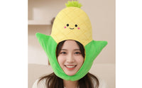Fuzzy Corn on the Cob Hat Novelty Humorous Corn Hat Oversized Headwear for Kids, Stage Performances