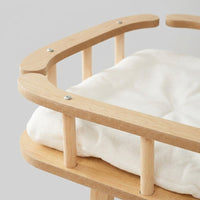 Cat Hammock Rocking Bed for Indoor Cats, Freestanding Wooden Swing and Elevated Raised Pet Furniture with Breathable Material, Sturdy Wood Frame