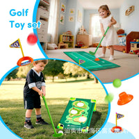 Children's Golf Training Set Toy with Hitting Mat for Indoor and Outdoor Parent-Child Interaction