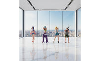Street Photo Girl Figurines Detailed Paint Miniature Scene People for Collectors