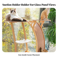 Multimulti-tier Design Suction gripper feline Condo Sunbathing area Pet Furniture Space-Saving pane resting area Transparent Capsule for felines, Apartment Dwellers, Indoors, Living Room, Bedroom