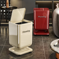 Home Trash Can New Style Living Room Bedroom High-end Light Luxury with Lid Large Capacity Garbage Bin Toilet Bathroom Paper Basket