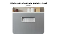 Stainless Steel Sink Cabinet Easy to Clean Freestanding Kitchen Sink Resistant Unified Kitchen Workstation for Landlords, Renters, Garage