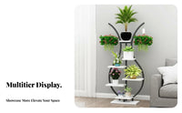 Multi-Tier Flower Rack Space-Saving Display Shelf Sturdy & Stable for Homeowners