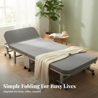 Folding Ottoman Bed Foldable Design Household Furniture Space-Saving for Adults
