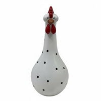 Long Neck Chicken Figurine Vase Farmhouse Charm Colorful Chicken Figurine Vase Indoor and Outdoor Use Cockerel Planter for Living Room