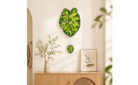 Foliage Wall Clock Easy to Hang Wall Clock with Hanging Leaf Modern for Bedroom