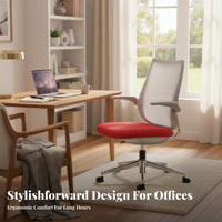 Ergonomic Mesh Task Chair Modern with Design Ergonomic Mesh Chair Adjustable Height Padded Seat Pad for Study Room
