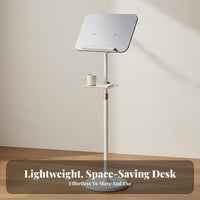 Adjustable Height Standing Desk Space-Saving Height Adjustable Standing Desk Ergonomic Design Liftable Laptop Stand Table for Live Streamers, Students