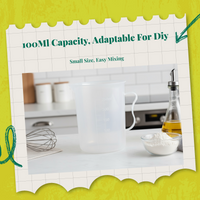 Silicone Measuring Container, 100ml Beaker, Precise Scale, Flexible Mixing Container for Kitchen, DIY Craft, Pouring