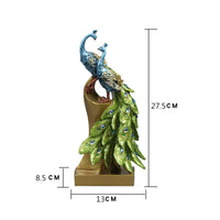Peacock Figurine Sophisticated Decor Modern for Entryway