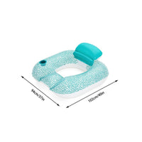 Long-Lasting Pool Buoyant Lounger with Adjustable Backrest Soft Floating Chair with Backrest Sturdy Pool Lounger with Cup Holder Breathable for Adults