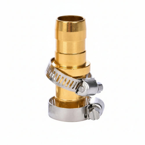 Hose Splicer with Clamps Metal Hose Repair Connector Rustproof for Homeowners