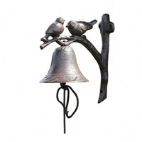 Rustic Wall Mounted Bell Ornate Home Decor Curled Metalwork for Fence