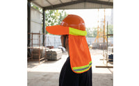 Breathable Hard Hat Sun Shade with Neck Flap Reflective Helmet Cover with Neck Flap Adjustable Hard Hat Brim Sun Shade Universal Fit for Farmers