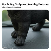 Finely Detailed Resin Pug Model Vivid Details Pug Dog Figurine Fine Craftsmanship for Display Cabinet, Bookshelf