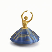 3D-Printed Ballerina Ornament with Skirt Base Stress-Relief Ballerina Ornament Decorative Dancer Statue Modern for Dancers, Workspace