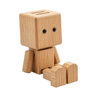 Robot Car Air Freshener Minimalist Wooden Robot Ornament Handmade for Drivers